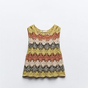 Zara open knit top